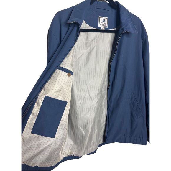 Peter Millar Gregory Blue Water Repel Microfiber Jacket Coat Size Medium Men's - Picture 4 of 7